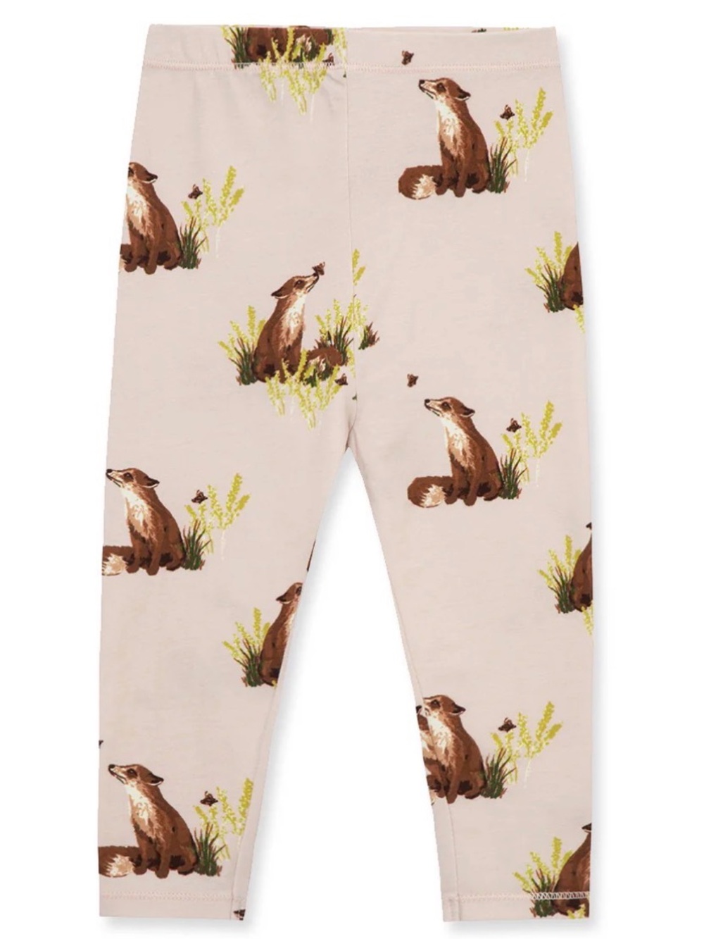 Milkbarn Girls' Fox Print Pink Leggings 18-24 months